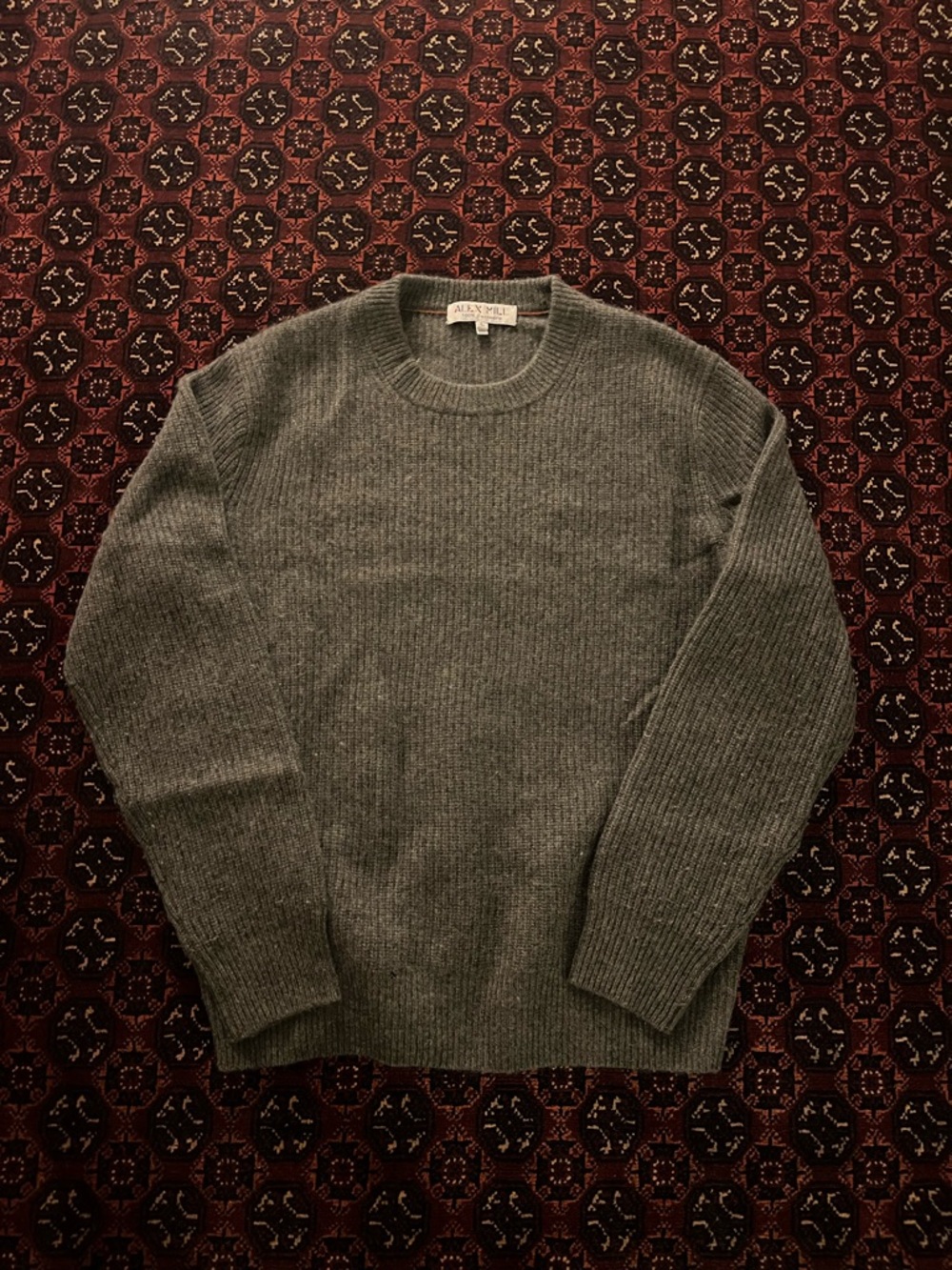 Alex Mill Gray 100% cashmere Ribbed Crewneck Sweater’s